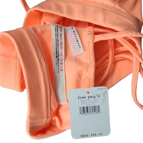 Free People Movement Idris Peach Horizon Sports Bra NWT womens size small S - Picture 6 of 6